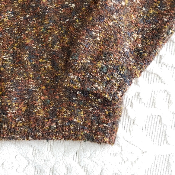 Vintage cottage core multi color popcorn knit sweater cardigan - Picture 6 of 9